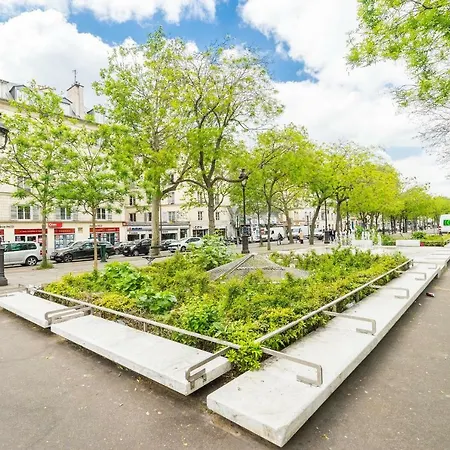 Bastille Garden - Menage Pro, Wifi, Climatisation 아파트